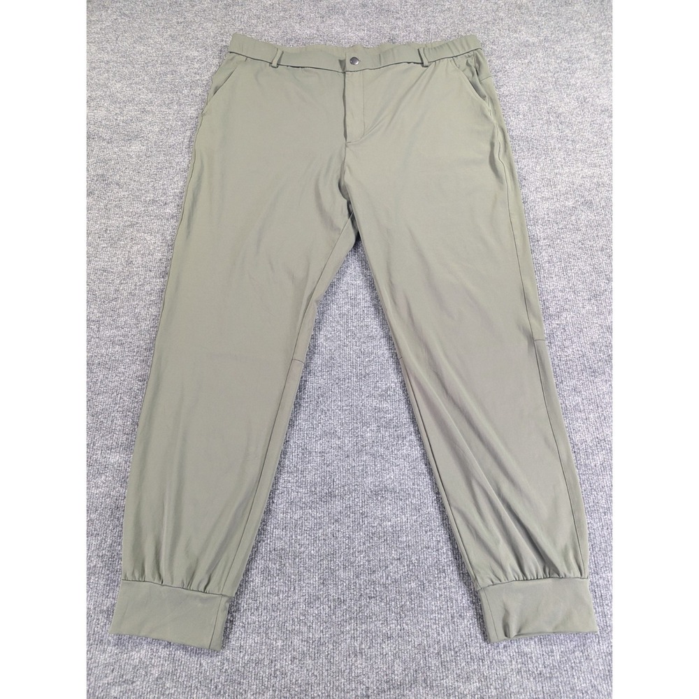 NEW! G Gradual Button Up Slim Jogger Pants Men's Size 3XL Green Pockets